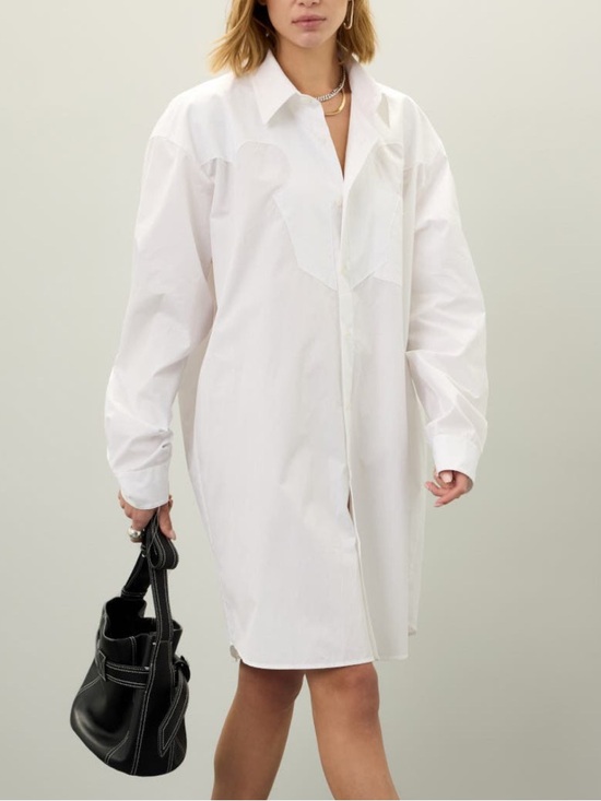 Maison Martin Margiela Dresses & Skirts - Maison Martin Margiela White Oversized Midi Shirt Dress